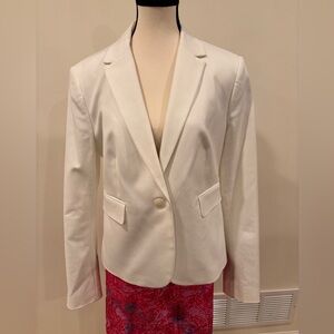 Vintage Lord & Taylor White Blazer Tailored Professional Suit Jacket, 12